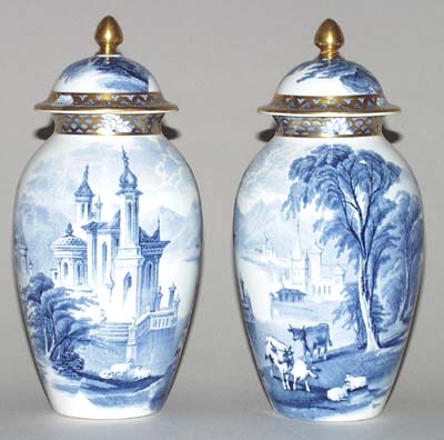 Vases Pair with Covers c1915